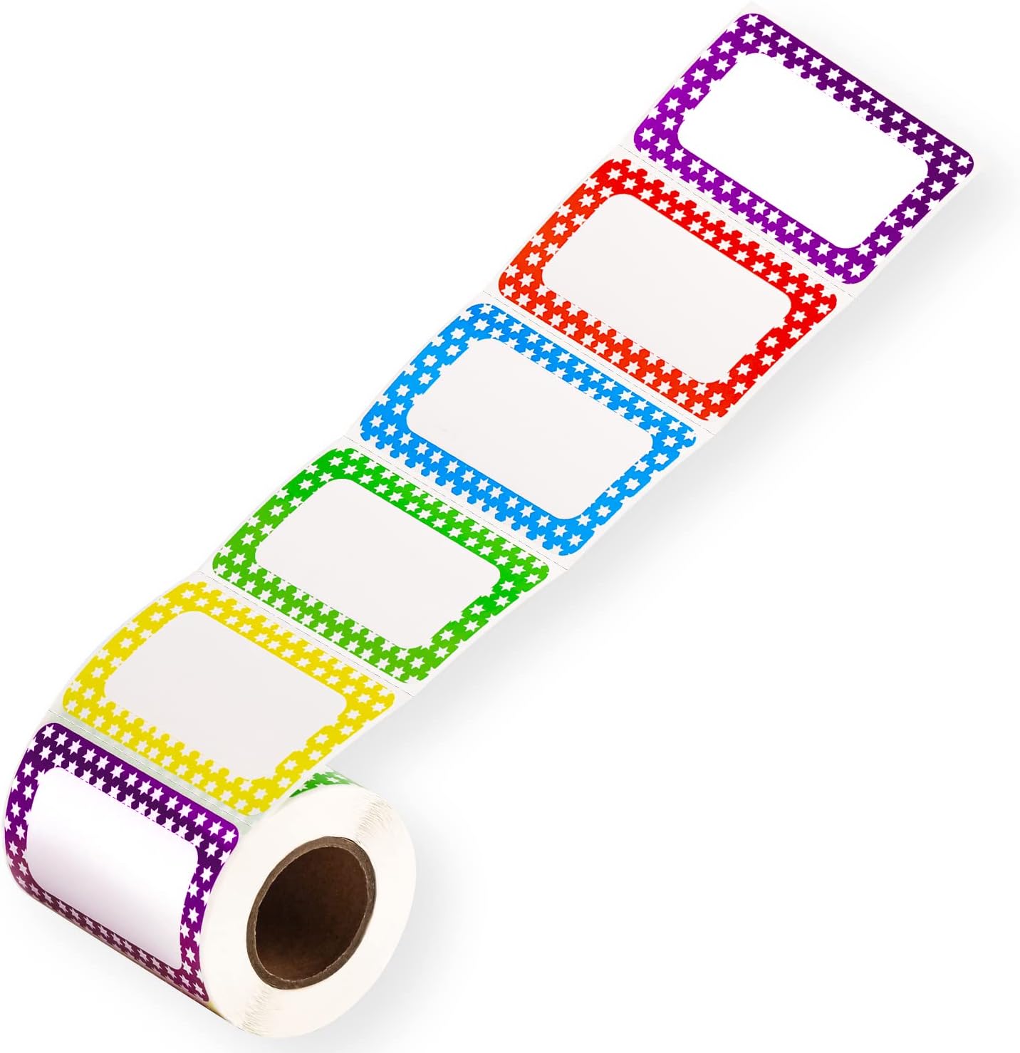 Methdic 5 Colors Name Tags Stickers 400 Labels Star Style for Office, Meeting, School, Teachers and Mailing…