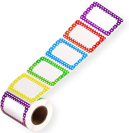 Methdic 5 Colors Name Tags Stickers 400 Labels Star Style for Office, Meeting, School, Teachers and Mailing…