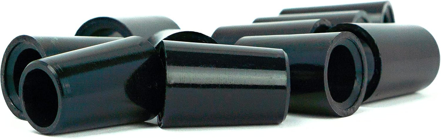 The Golfer's Workshop .355" Taper Tip Black Golf Club Ferrules | Durable Black Plastic, Fits Steel & Graphite Shafts | Easy DIY Installation, Sleek Professional Finish