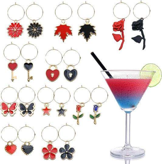 Wine Glass Charms Drink Identifiers Wine Charms For Stem Glasses Markers Glass Tags Travel Beach Themed Party Supplies