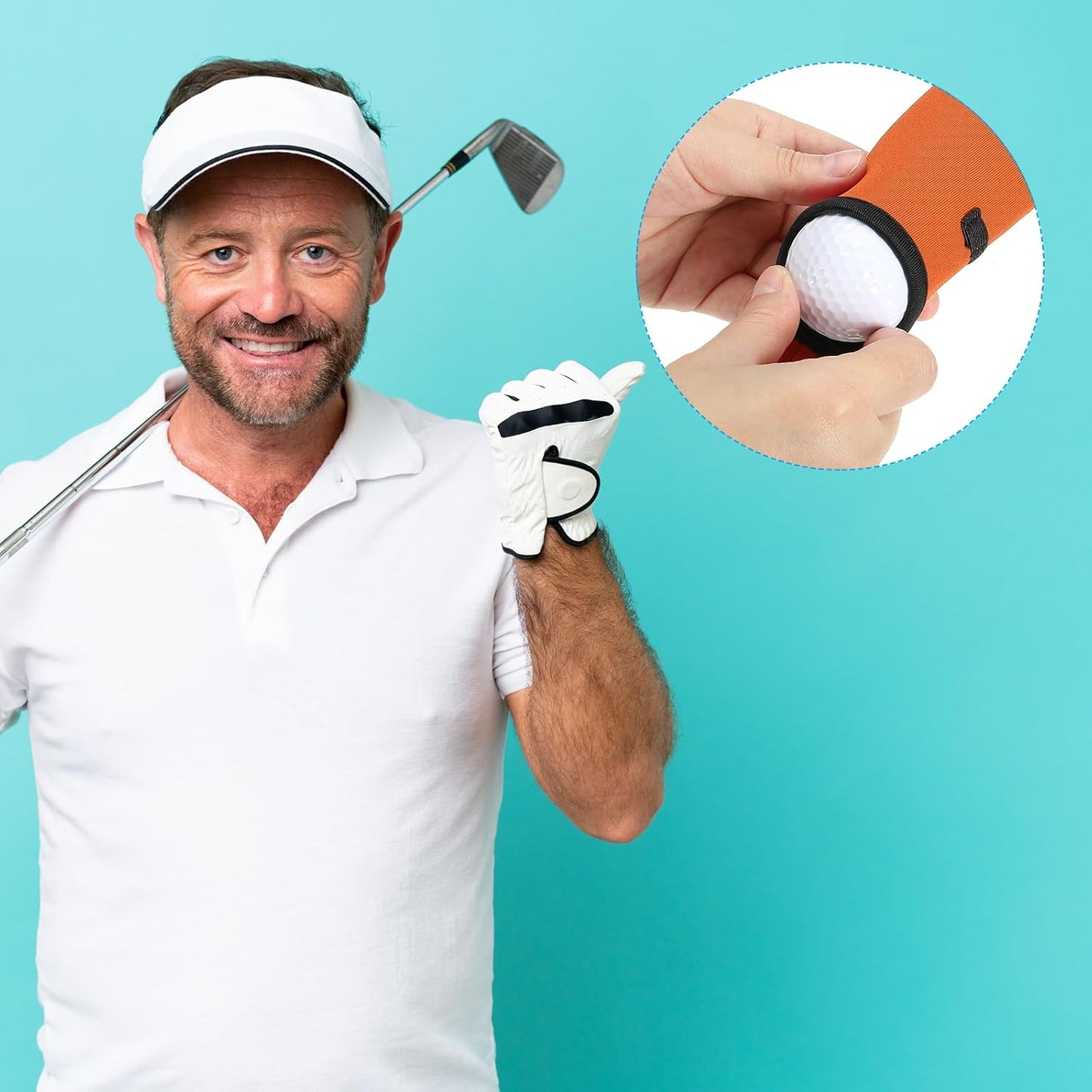 PATIKIL Golf Ball Carry Bag Golf Tee Holder Pouch Portable Neoprene Golf Ball Holder with Clip for Men and Women