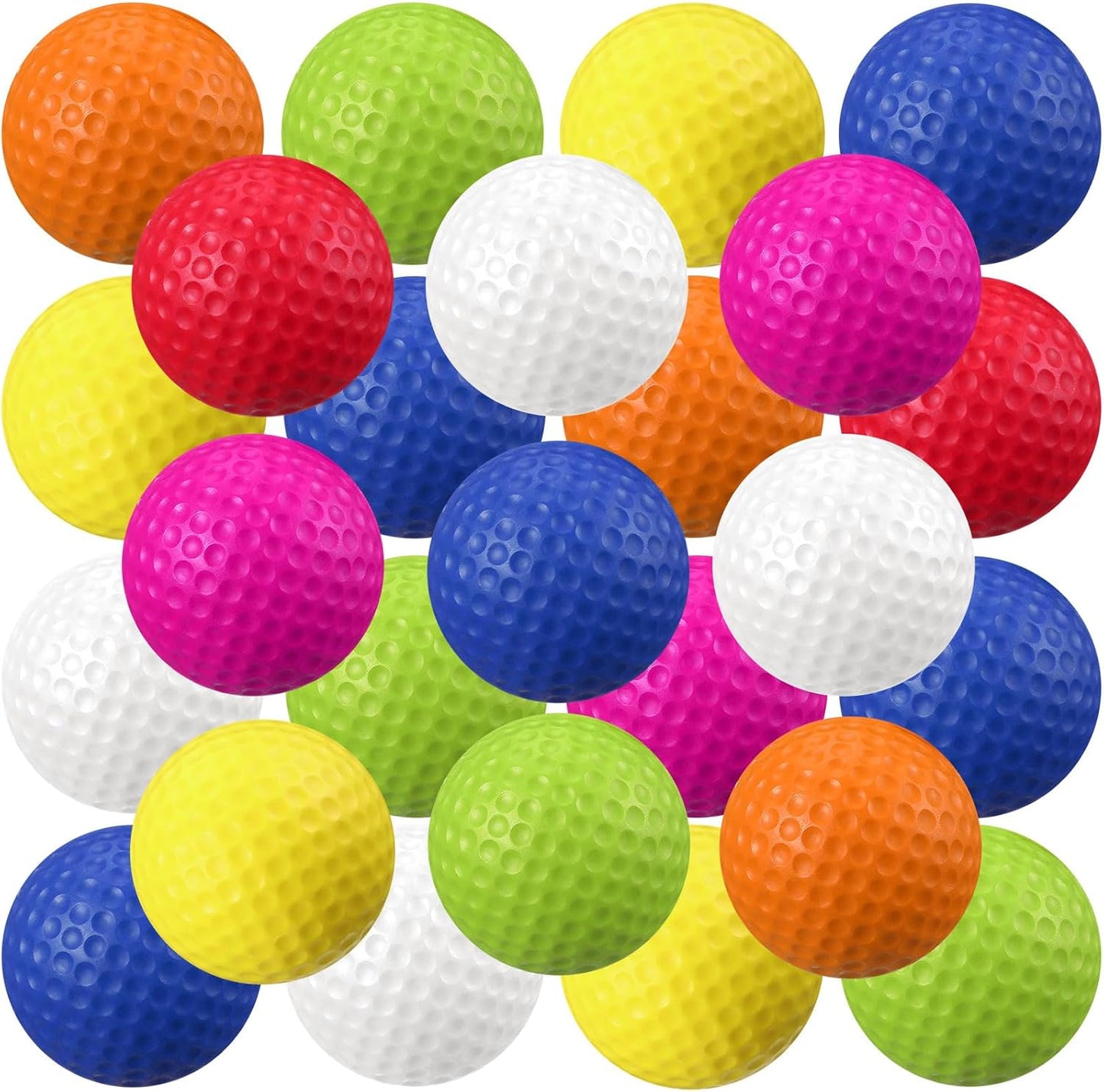 Junkin 24 Pcs Foam Golf Practice Balls Realistic Feel and Flight Training Sport Balls Elastic Soft Foam Golf Balls for Indoor or Outdoor Backyard Training