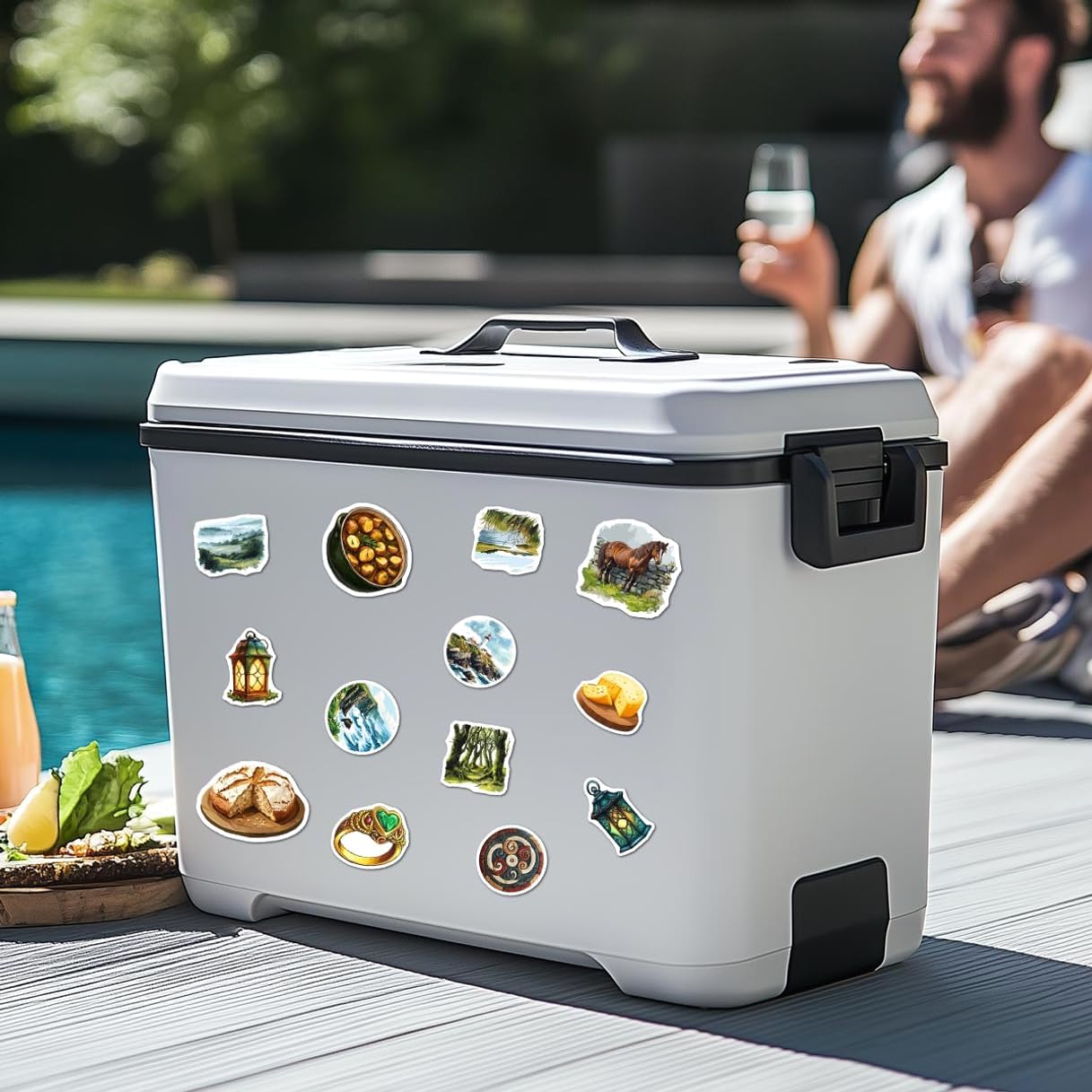 108 PCS Irish Stickers, Waterproof Vinyl Decals, Irish Themed Decorations for Laptop, Water Bottle, Journals, Scrapbooks, Ireland Travel Souvenir Sticker Pack for Teens, Adults