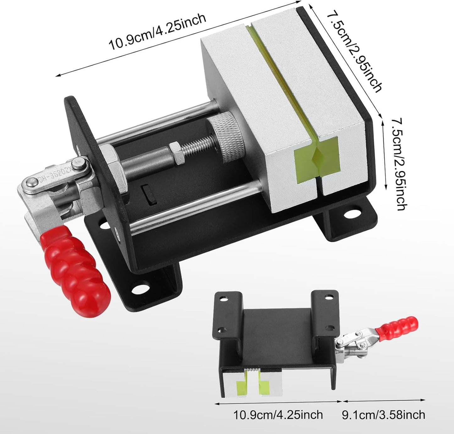 Golf Club Regripping Pro Kit - Heavy-Duty Aluminum Vise Clamp with Hook Knife, Quick Release Shaft Vice, Non-Slip Rubber Handle Golf Grip Replacement Tools Hand-Operated Locking Clamp Tools