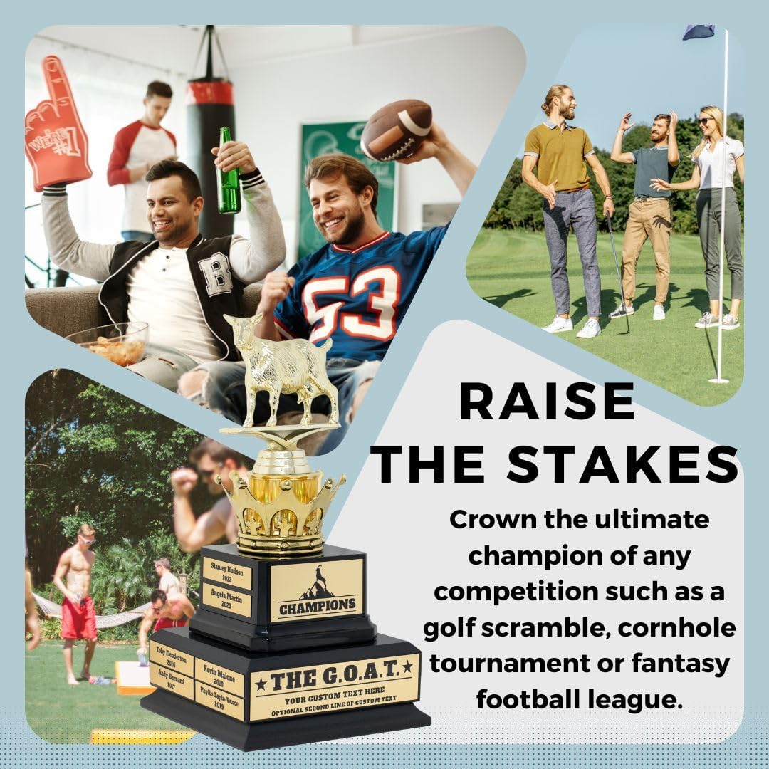 Large Goat Trophy-G.O.A.T.-Greatest of All Time Funny Trophy-Traveling Perpetual Award