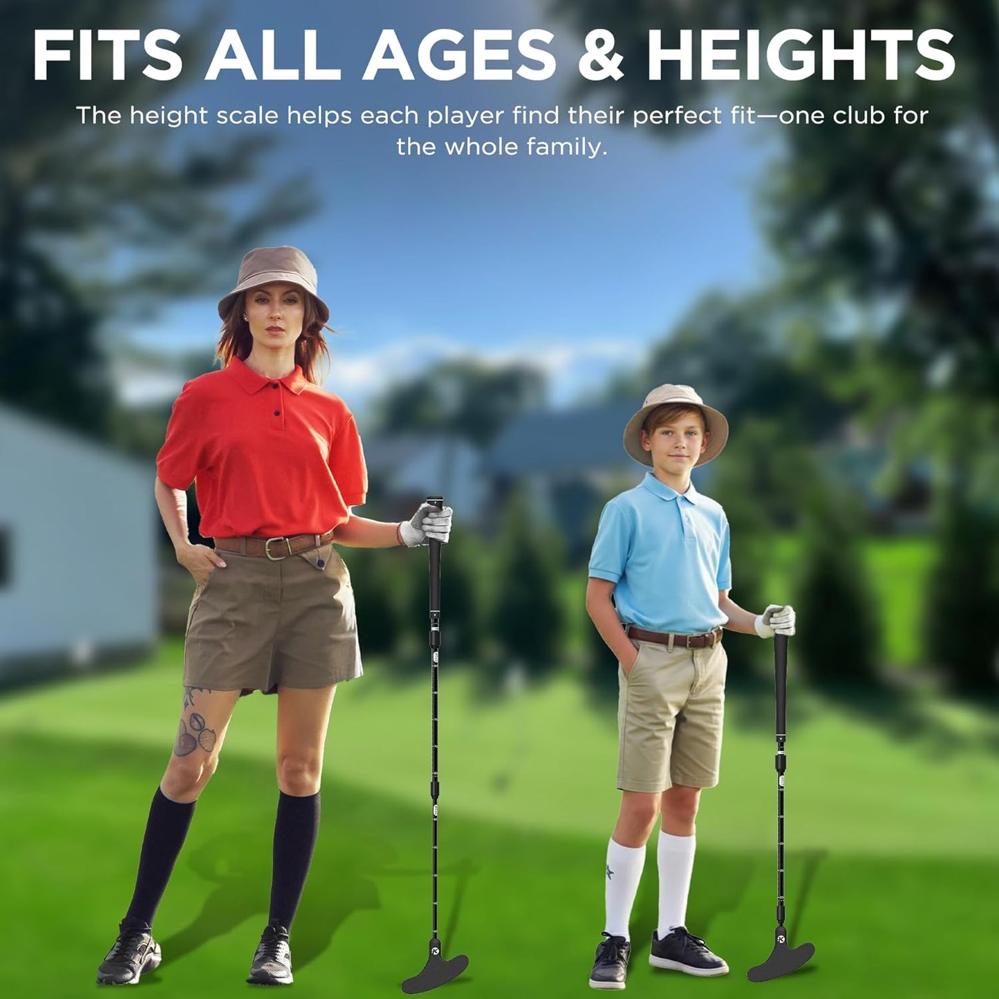 KINGTOP Adjustable Golf Putter – Retractable Shaft, Lightweight Travel Putter with Practice Balls & Putting Cup, Left & Right-Handed Design