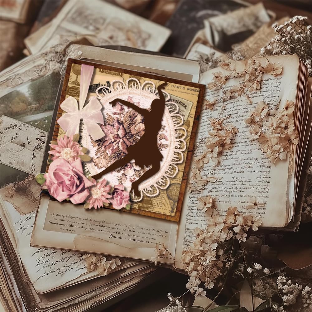 GLOBLELAND Latin Dance Lady and Gentlemen Cutting Dies for DIY Scrapbooking Musical Note Metal Cut Dies Men and Women Dancing Party Die Cuts for Card Making Embossing Photo Album Craft Decor