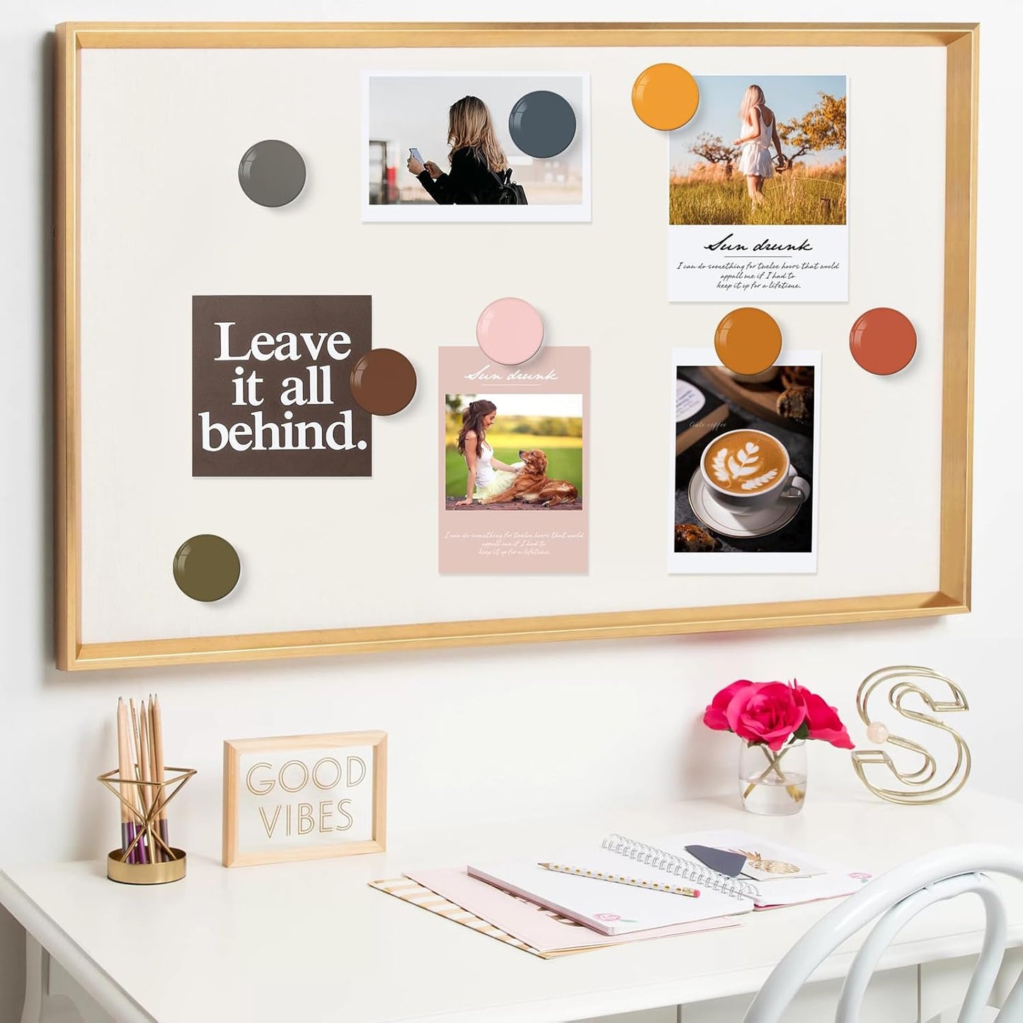 MORCART 16PCS Fridge Magnets, Cute Colorful Magnets for Refrigerator Locker Whiteboard Decorative Magnetic Board Cabinets Classroom Office Cubicle School