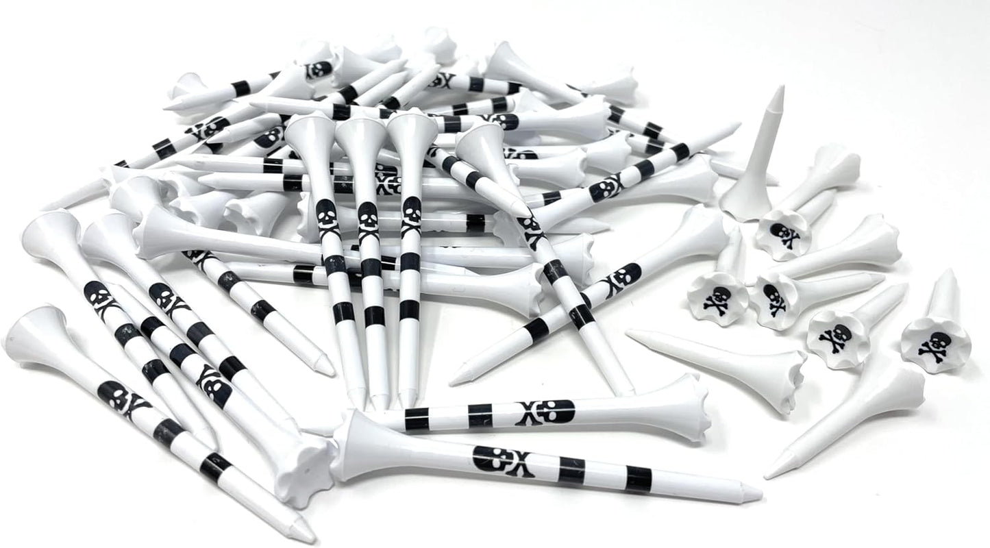 NorthPointe Golf Tees Plastic Combo Length Pack of 50 Includes (40 Count) 3 ¼” Plastic Golf Tees + (10 Count) 1½ Plastic ShortTees for Irons, Hybrids, Par Threes