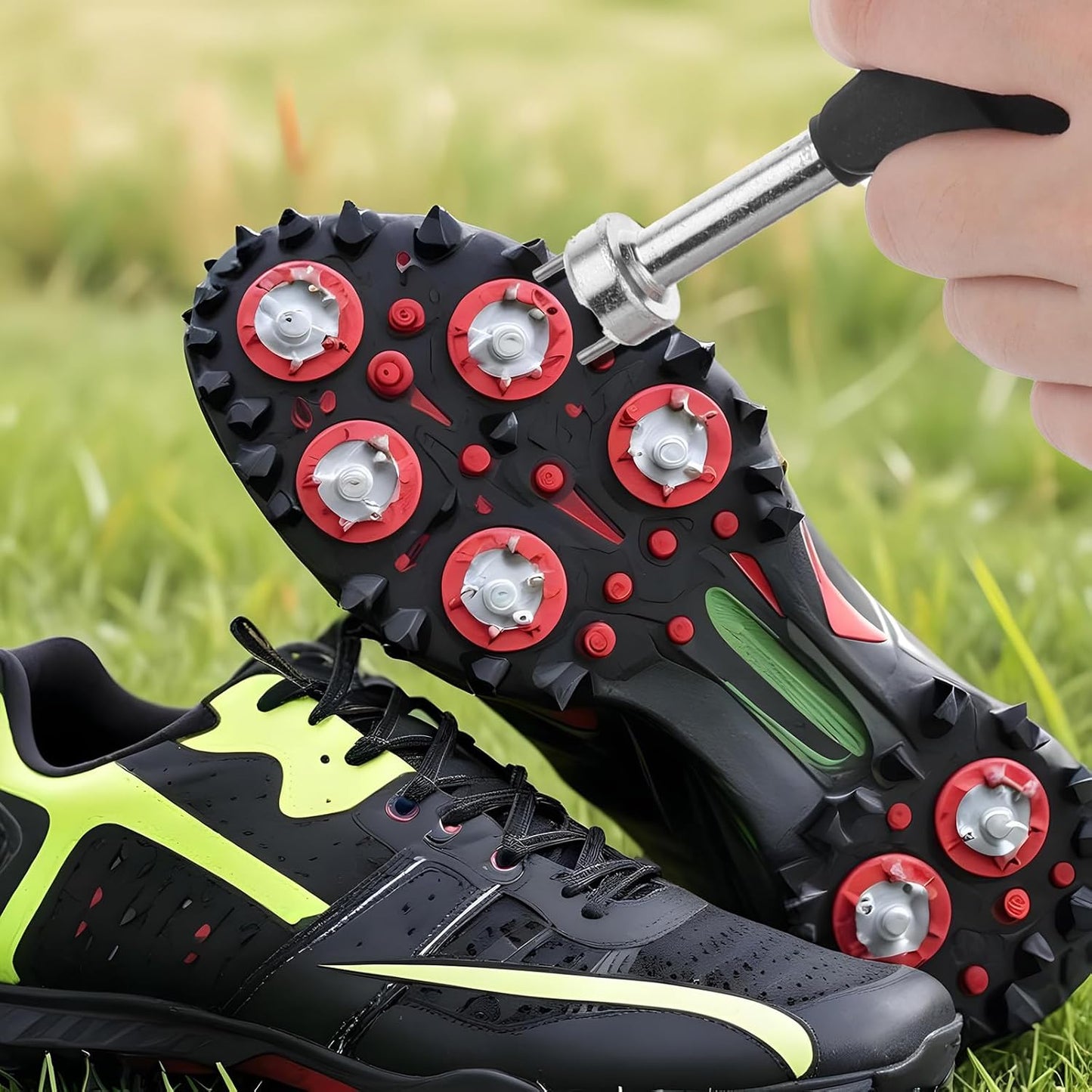 Golf Shoe Spikes Wrench, Stainless Steel Golf Shoes Spike Removal Tool Spike Shoes Adjustment Cleat Key Universal Spike Shoes Replacement Tool