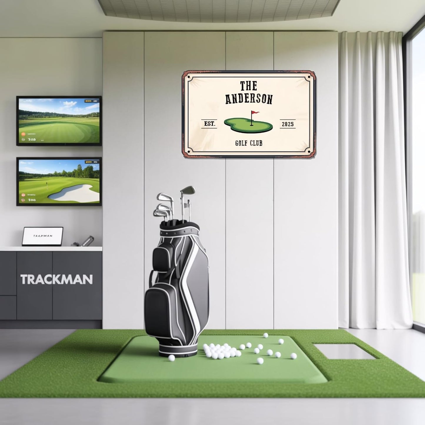 Personalized Golf Metal Sign, Vintage Country Club Villa Decor, Custom Metal Sign with Name, Personalized Golf Wall Decor for Club Garage Bar, 19th Hole Wall Art, Gifts for Golfers Dad Father Husband