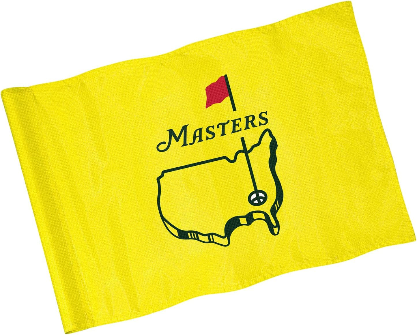 Golf Flag with Tube, Double-Side Printed Augusta National Flag, 420D Nylon Golf Pin Flags, Putting Green Flags for Golf Course Driving Range Collection, 14" H x 20" L, Yellow