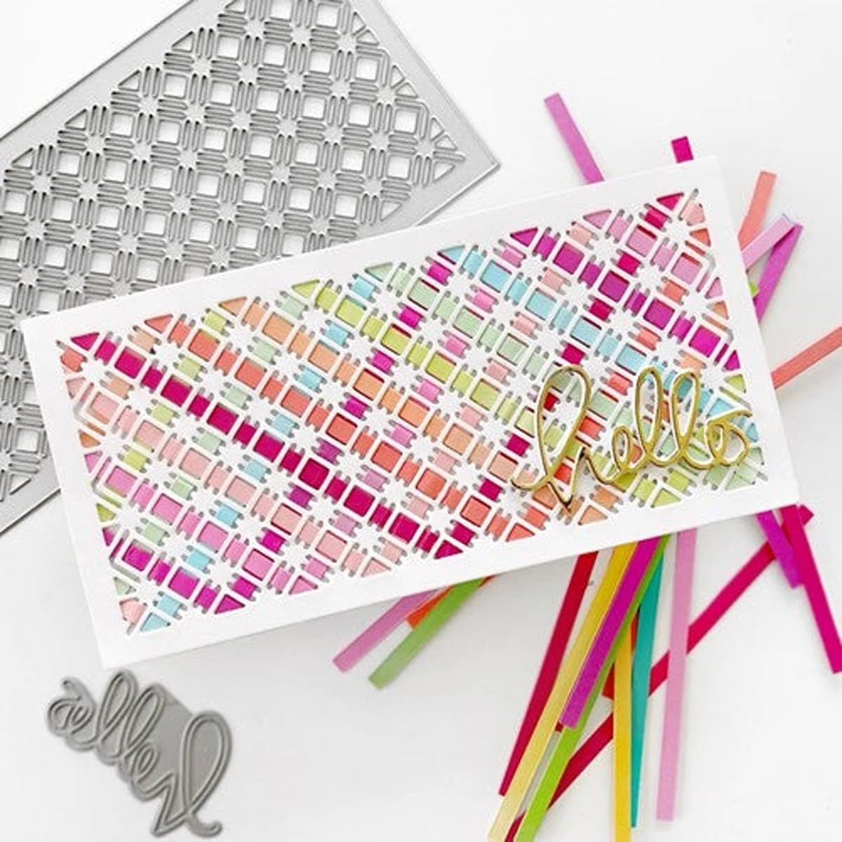 Metal Cutting Die for Scrapbooking - Cut Stencils for DIY Scrapbook Photo Album Decorative Paper Card, Card Making Supplies & Crafting Die Cut (Rectangular Box 6.5 x 3.2 in)