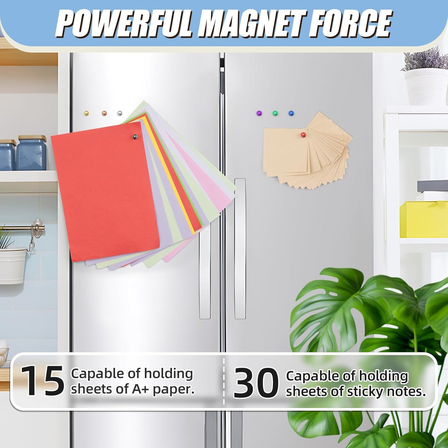 FINDMAG 16 Pack Whiteboard Magnets, Strong Neodymium Small Magnet for Craft, Multi-Use Refrigerator Magnet for Hanging, Fridge, Kitchen (Rose Gold)