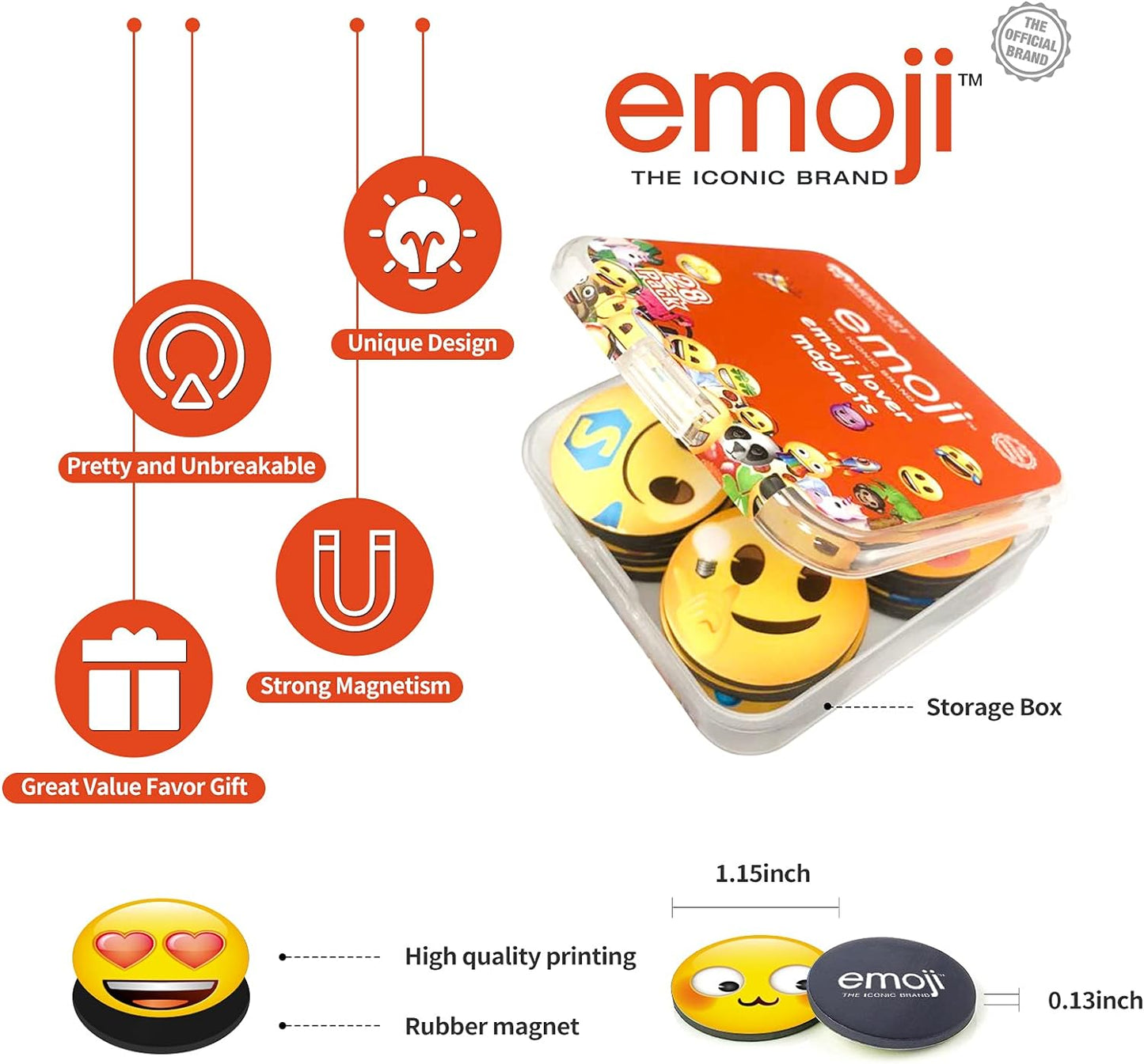 MORCART 28PCS Emoji Fridge Magnets Refrigerator Funny Fridge Magnets Cute Magnets for Whiteboard Locker Decorative Magnets Magnets for Office and Kitchen - Gifts for Lady and Emoji Enthusiasts