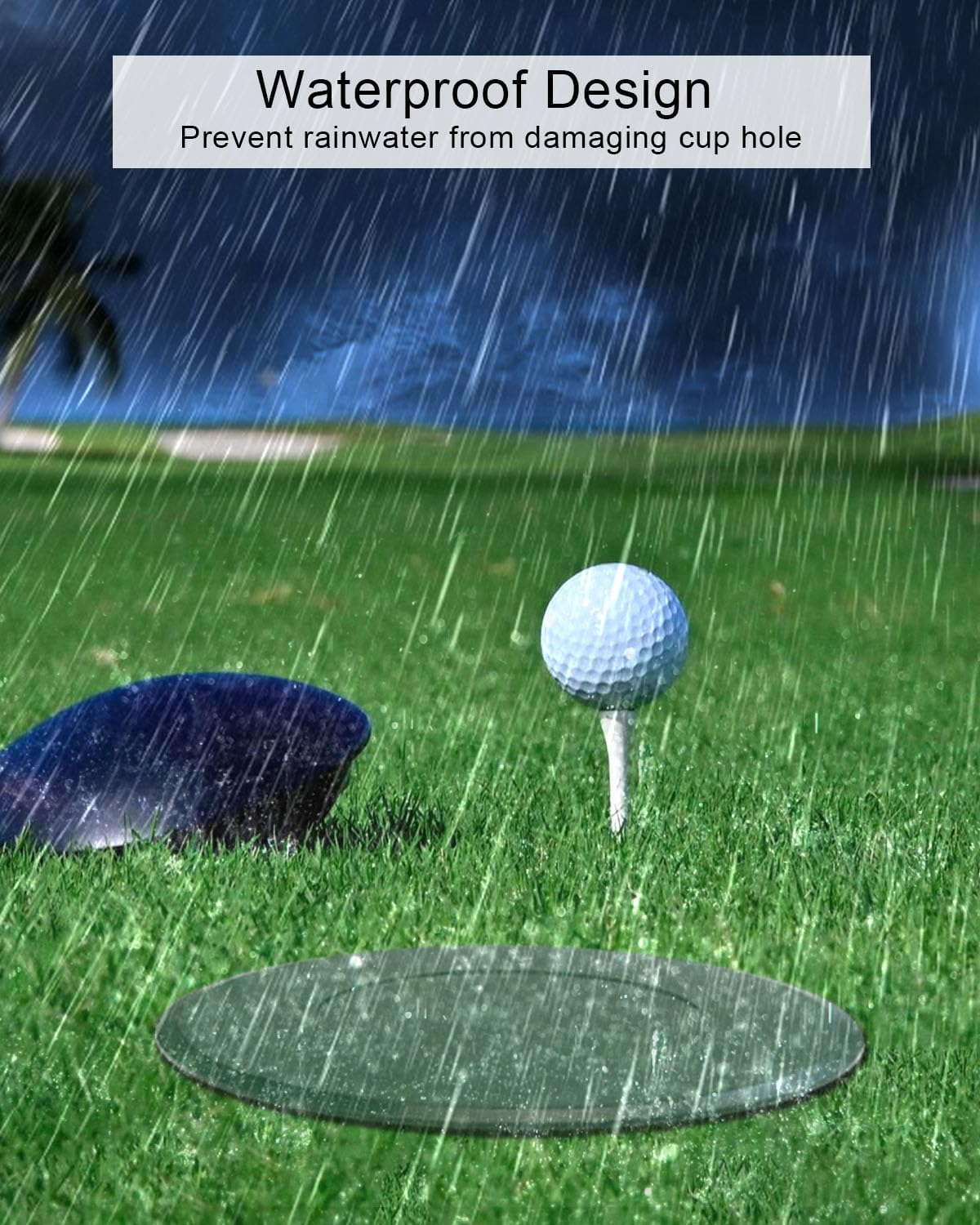4Pcs Golf Cup Cover, Waterproof Golf Hole Putting Green Cup Covers, Practice Training Aids for Backyard Garden Yard Outdoor Activities