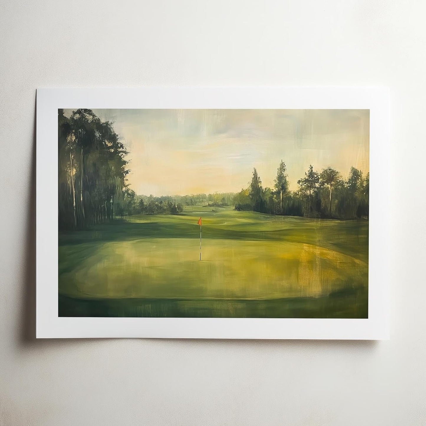 Vintage Golf Course Premium Giclee Fine Art Prints - Antique Style Golf Course Painting Posters, Golf Wall Art, Aesthetic Golfing Poster for Home Office Decor, Ready to Frame