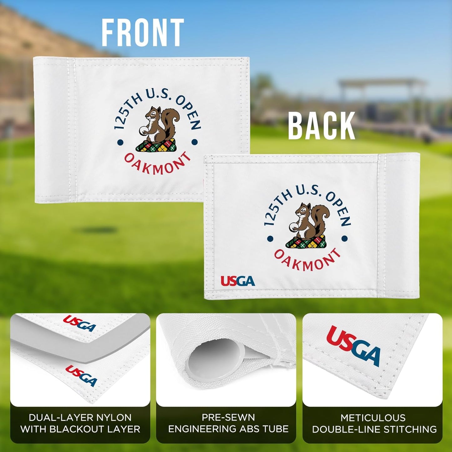 2025 Themed Mini Golf Flag, 8x6 Inch, Double-Sided Silk-Printed, Durable 420D Nylon, Ideal for Backyard Practice Putting Green