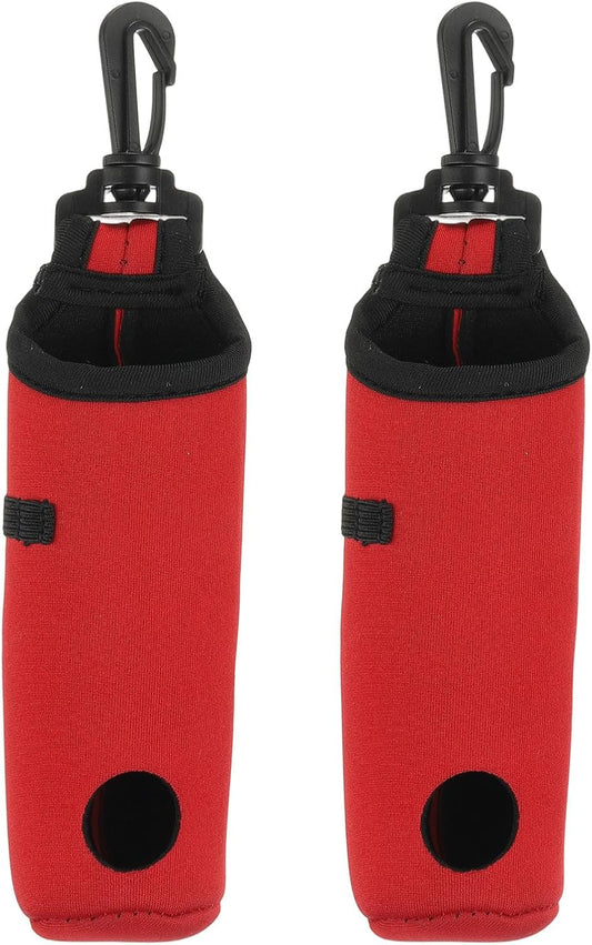 uxcell Golf Ball Carry Bag, Waist-Mounted Storage Bag Neoprene Golf Tee Holder Pouch with Lightweight Hook for Men and Women