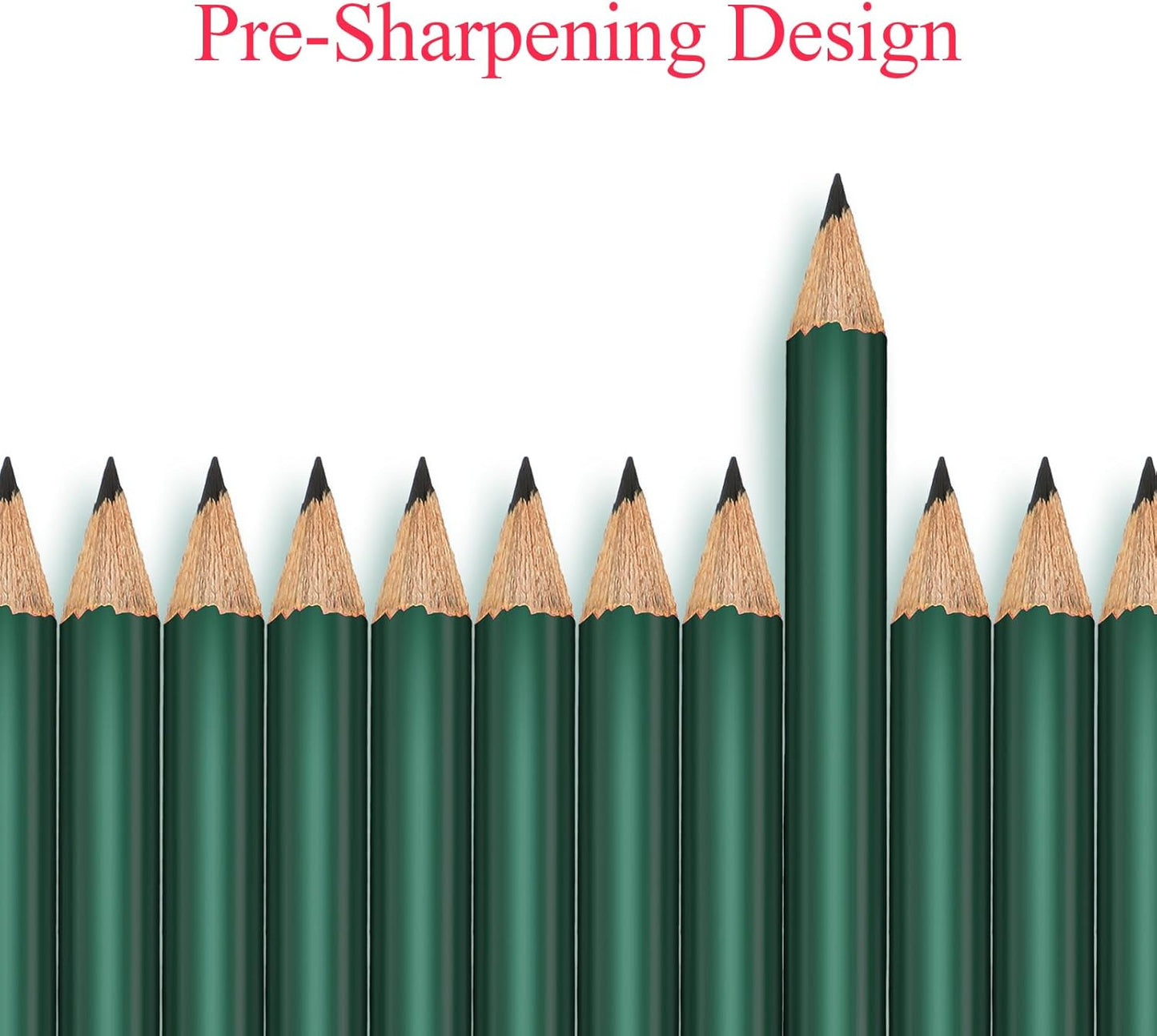 Outus 72 Pieces Golf Pencils Half Pencils with Eraser Mini Bulk Short #2 HB Pre Sharpened for Bridal Shower Wedding Office(Dark Green)