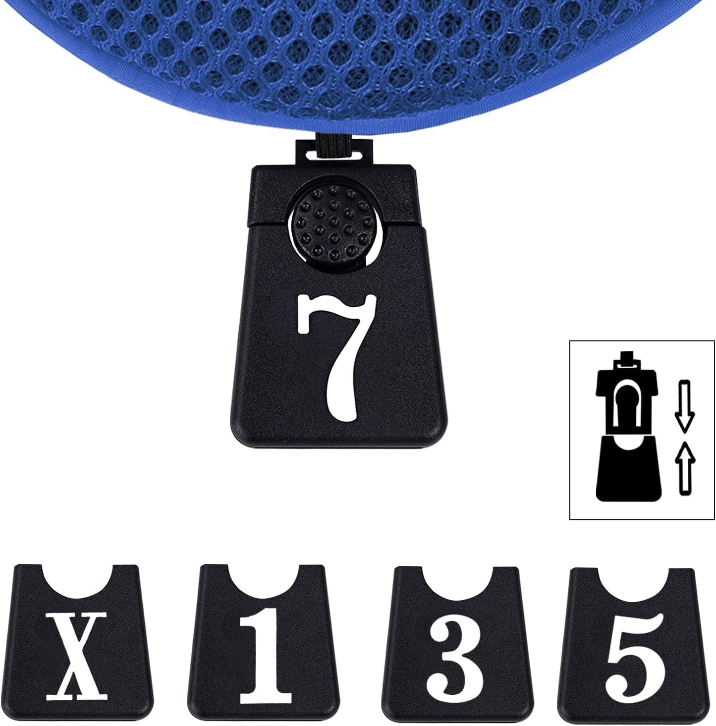 Andux 4pcs/Pack Mesh Golf 460cc Driver Fairway Wood Club Head Covers with Interchangeable No. Tags