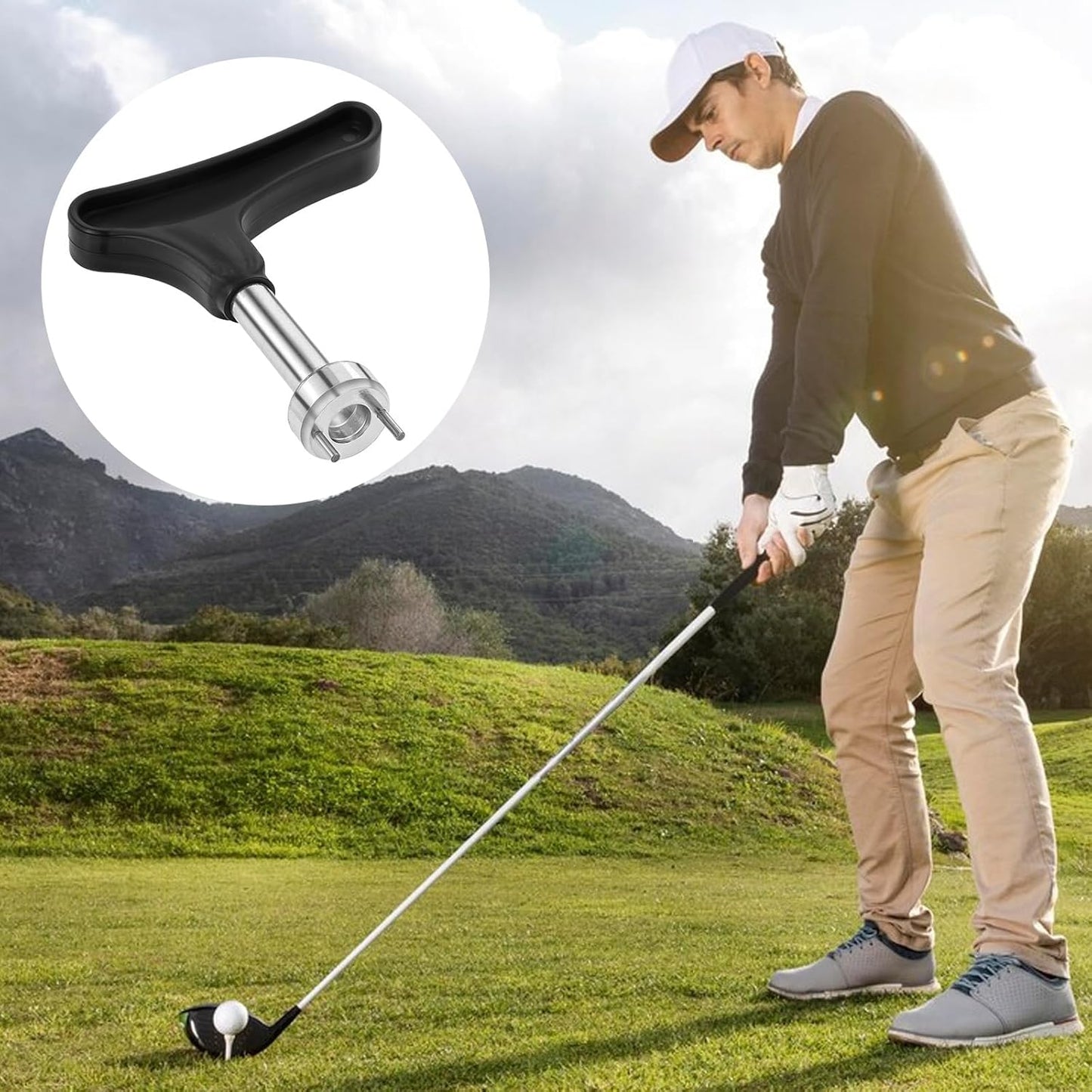 Golf Shoe Spikes Wrench, Stainless Steel Golf Shoes Spike Removal Tool Spike Shoes Adjustment Cleat Key Universal Spike Shoes Replacement Tool