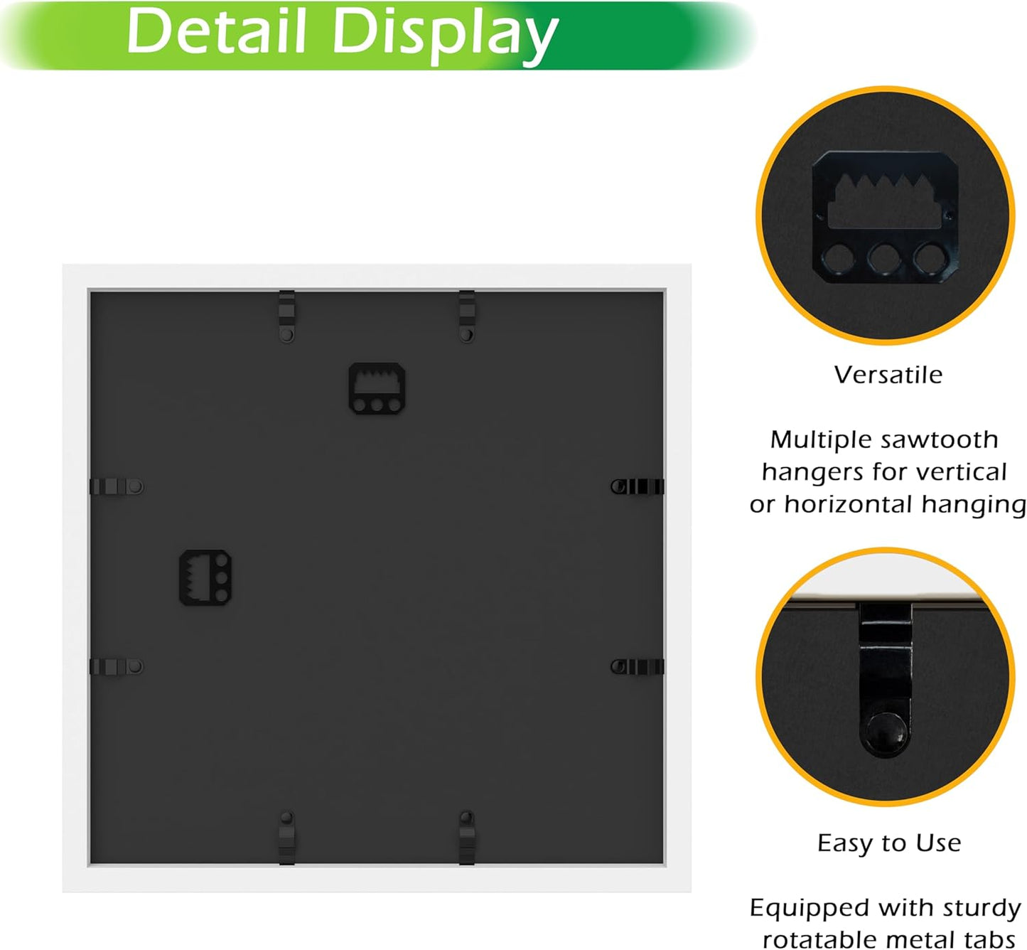 FrameWorks 11x11 Driftwood Wooden Shadow Box Frame – Soft Felt Back, Tempered Glass, and Included Elegant White Ball Push Pins