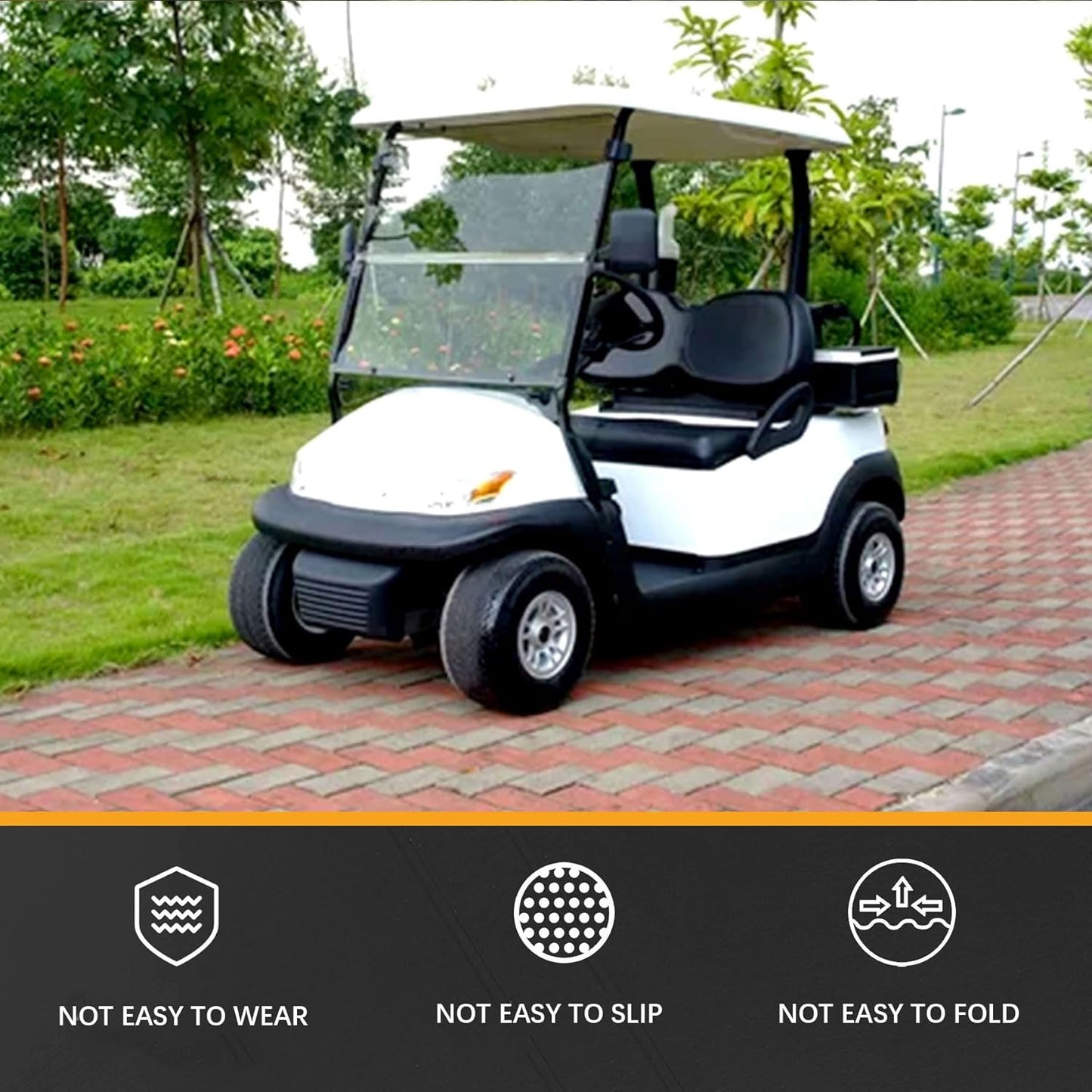 GXYWADY Black Golf Cart Front Seat Cushion Replacement for EZGO Medalist TXT 1994-2013