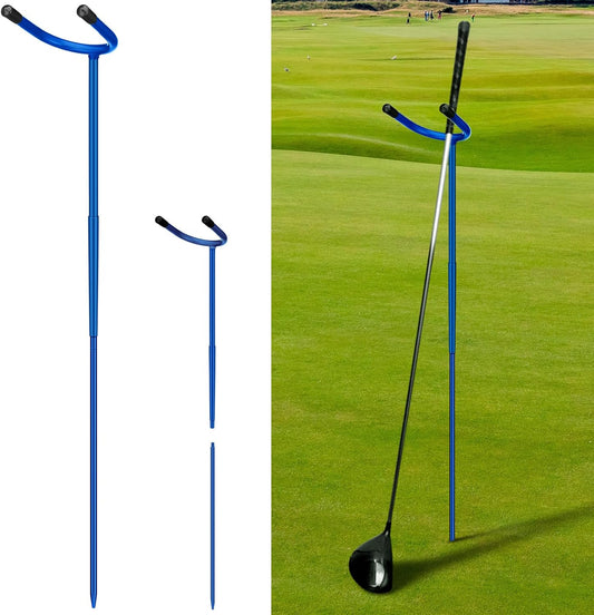 U Shaped Golf Club Holder Detachable Golf Club Stand Made of Stainless Steel Keeps Your Clubs Clean, Dry and Visible, Soft Rubber Covered Metal Golf Club Stand Easy to Carry