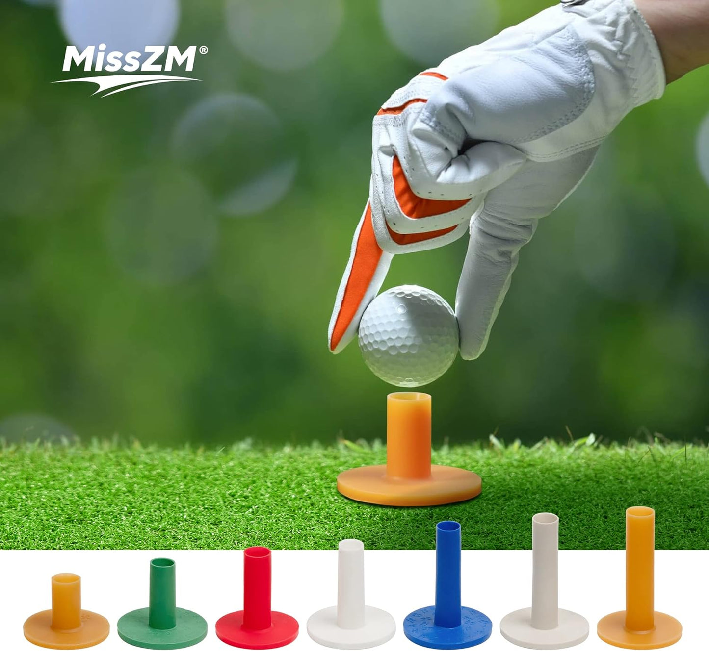 Golf Rubber Tees Practice Training, Driving Putting Chipping Range Mixed Size, Excellent Effect Used with Golf mats and Golf nets, Suitable for Indoor Outdoor Backyard Home Office