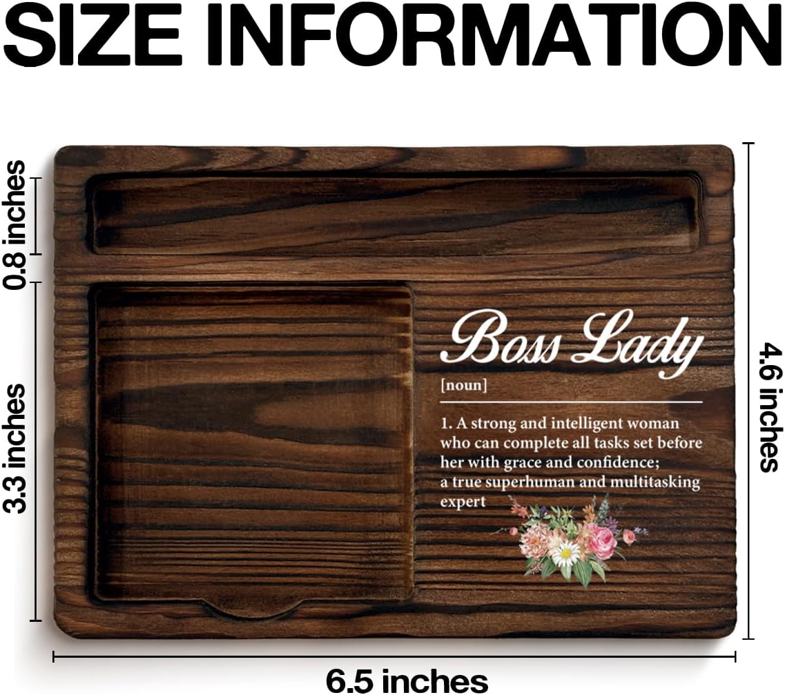 Best Boss Lady Gifts for Women, Thank You Appreciation Gifts for Boss Lady Definition Floral Sticky Note Holder Office Decor