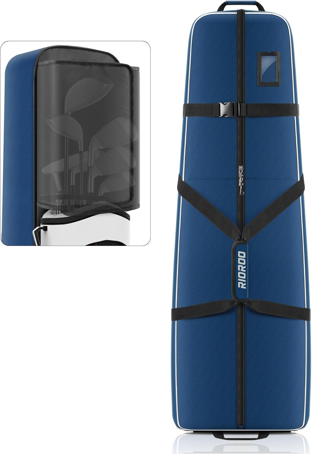 Golf Travel Bags for Airlines with Wheels, Soft-Sided 900D Oxford Cover, Padded Club Protection, Universal Fit Golf Gifts for Men and Women