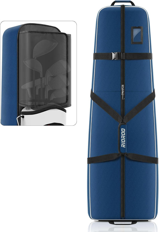 Golf Travel Bags for Airlines with Wheels, Soft-Sided 900D Oxford Cover, Padded Club Protection, Universal Fit Golf Gifts for Men and Women