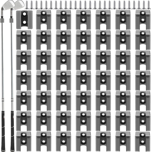 Deekin 30 Pcs Golf Club Hanger Holder Golf Club Wall Mount Rack Storage Organizer for Garage Hanger with 60 Pcs Screws for Wall Display, Grip up Type