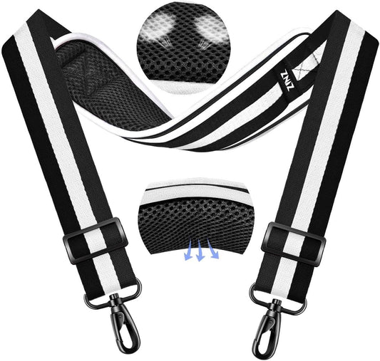 ZINZ 79.5" Universal Bag Strap with Ultra-Thick Fixed Breathable Pad Adjustable Heavy-Duty Shoulder Strap for Laptop Bag Crossbody Luggage Gym Bag Camera Bag and More -TW01B03