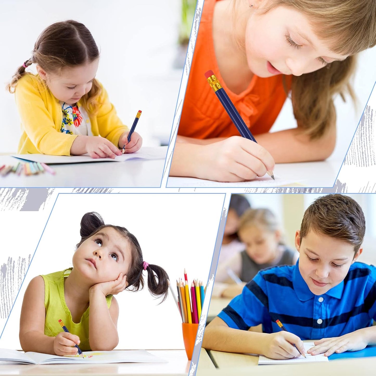 Zonon 24 Pcs Navy Blue Golf Pencils with Erasers Mini Small Pencil Baby Shower Favors Bulk Hexagon Wooden Sharpened Half Graphite 2B for Golf Event, Wedding, Party Game, School, Company, Pew, Pocket