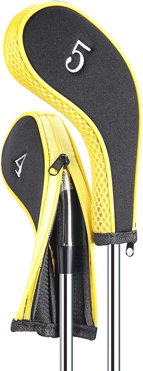 Sword &Shield sports Neoprene Zipper Golf Club Iron Head Covers Iron Covers 10pcs/Set