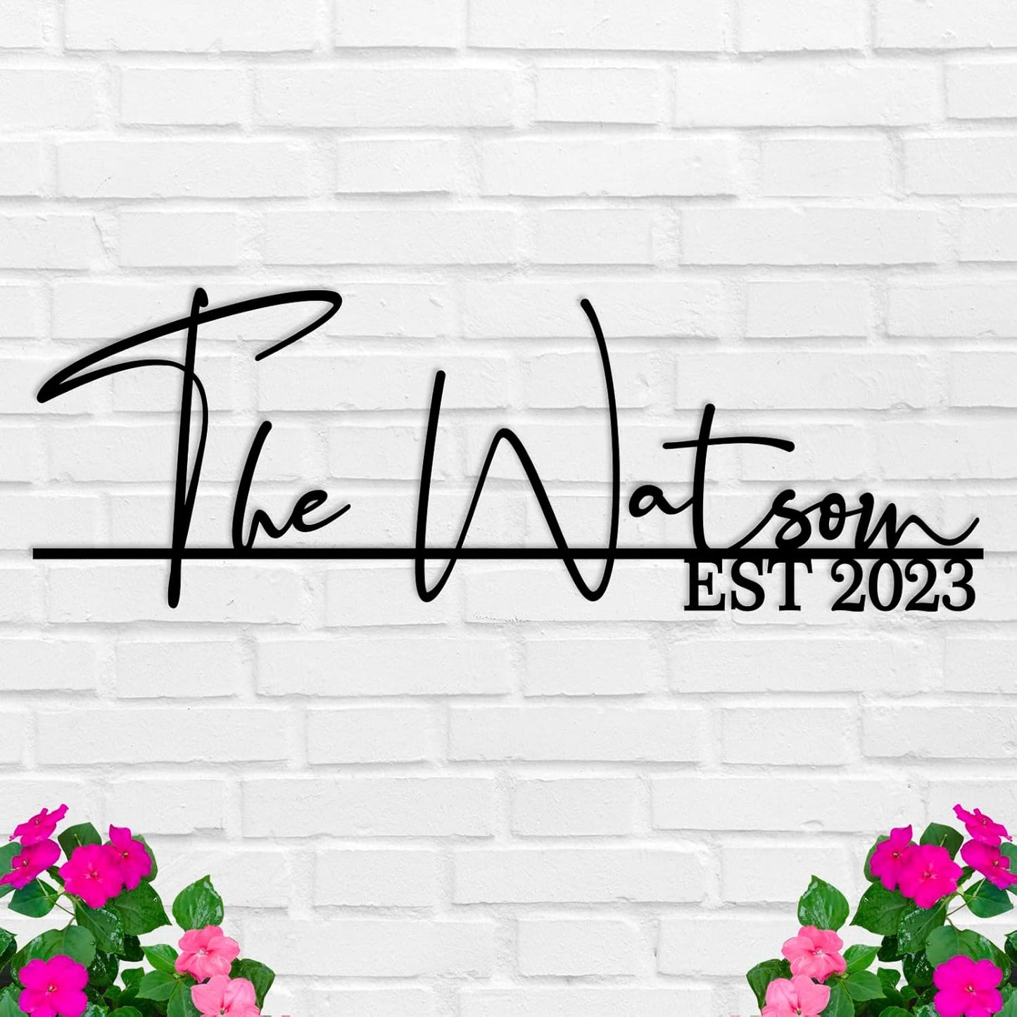 Personalized Family Name Sign, Metal Last Name, Family Established Sign