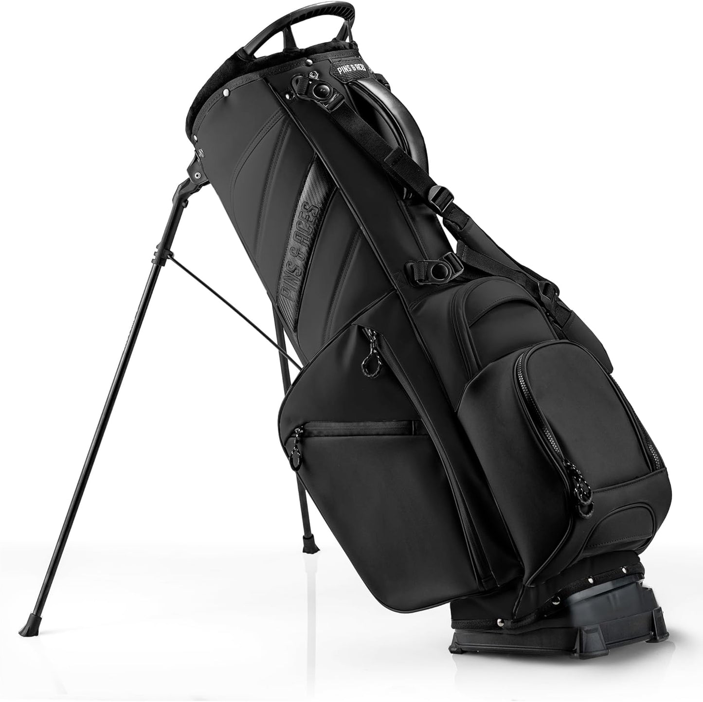 Pins & Aces Player Preferred Golf Bag - Premium Design, Lightweight Golf Bag with Stand - Velvet-Lined 5-Way Club Divider System