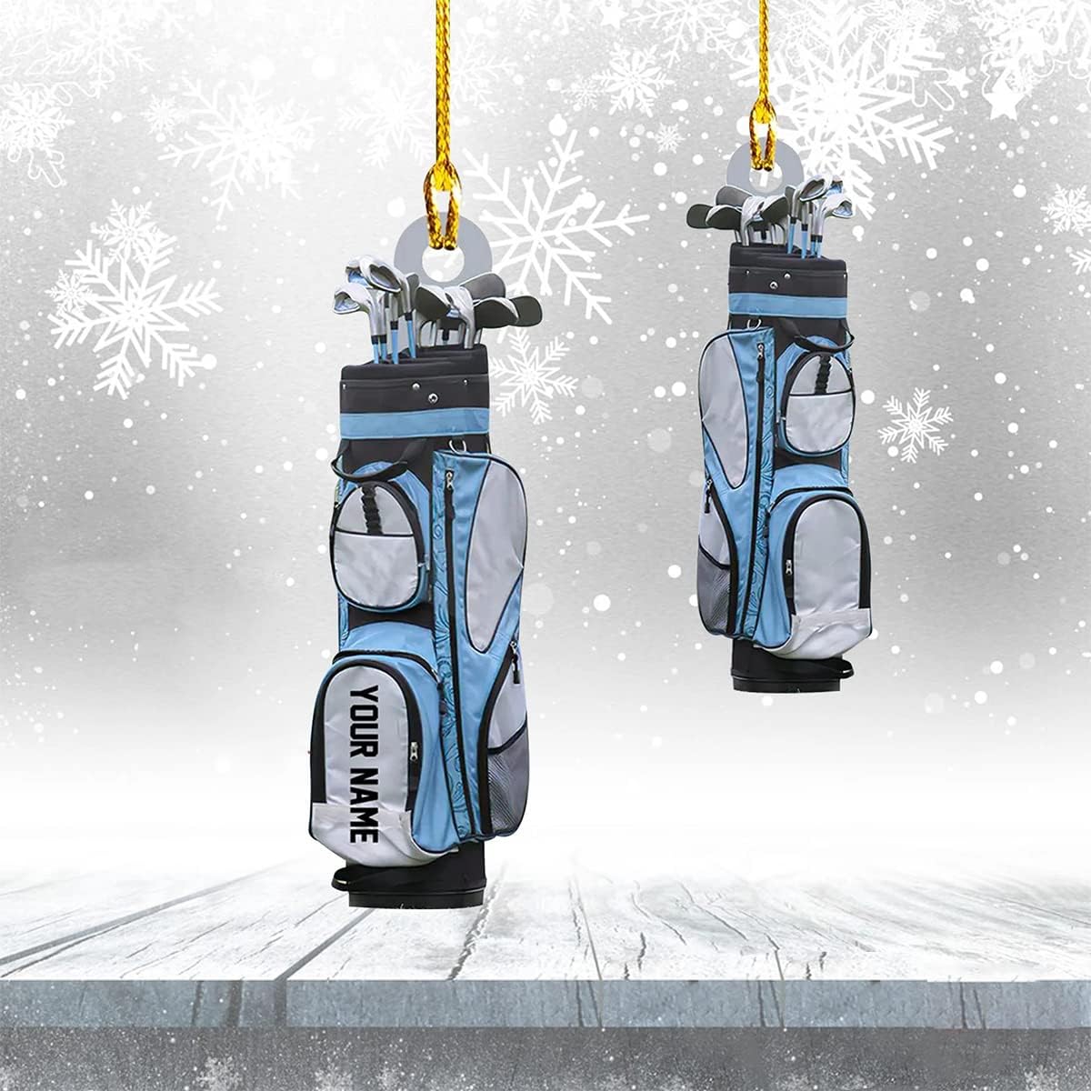 Personalized Golf Christmas Ornament, Sports Ornament, Gifts for Golf Lovers, Him, Her, Christmas Tree Decor, Home Décor, Golfing Cart Christmas Ornament, Idea 7