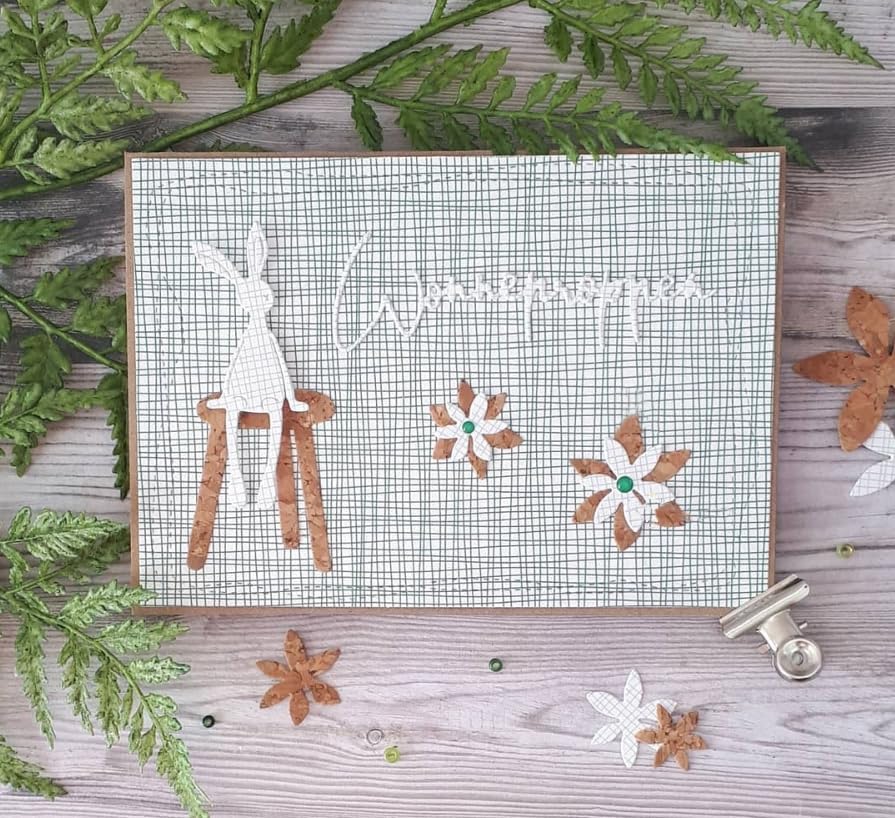 Lapoo Metal Cutting Die for Scrapbooking, 3D Backgrounds Frame New Cutting Dies DIY Album Card Making Decor Paper Metal Die Cuts Party Wedding Decorations (Easter Bunny 2.6 x 2.4 in)