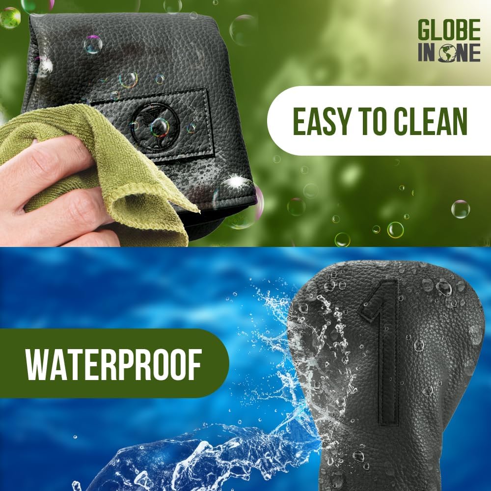 Premium Golf Club Head Covers Set of 4 Fits Drivers Fairways Hybrids 1, 3, 5 and X