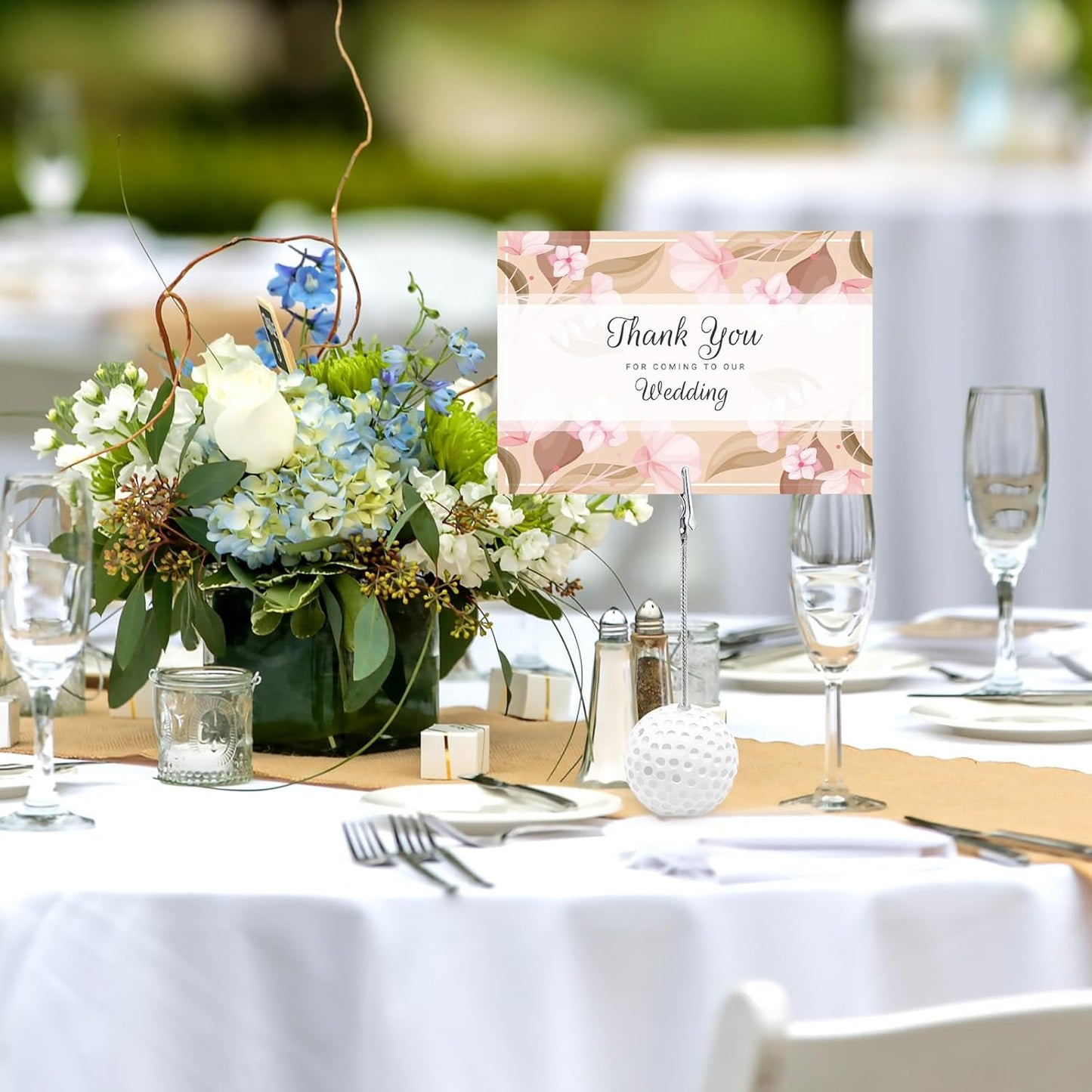 6Pcs Resin Golf Ball Alligator Clips Premium Golf Theme Table Decorations Party Supplies and Gift Card Holders 4.9 x 1.5 Inches