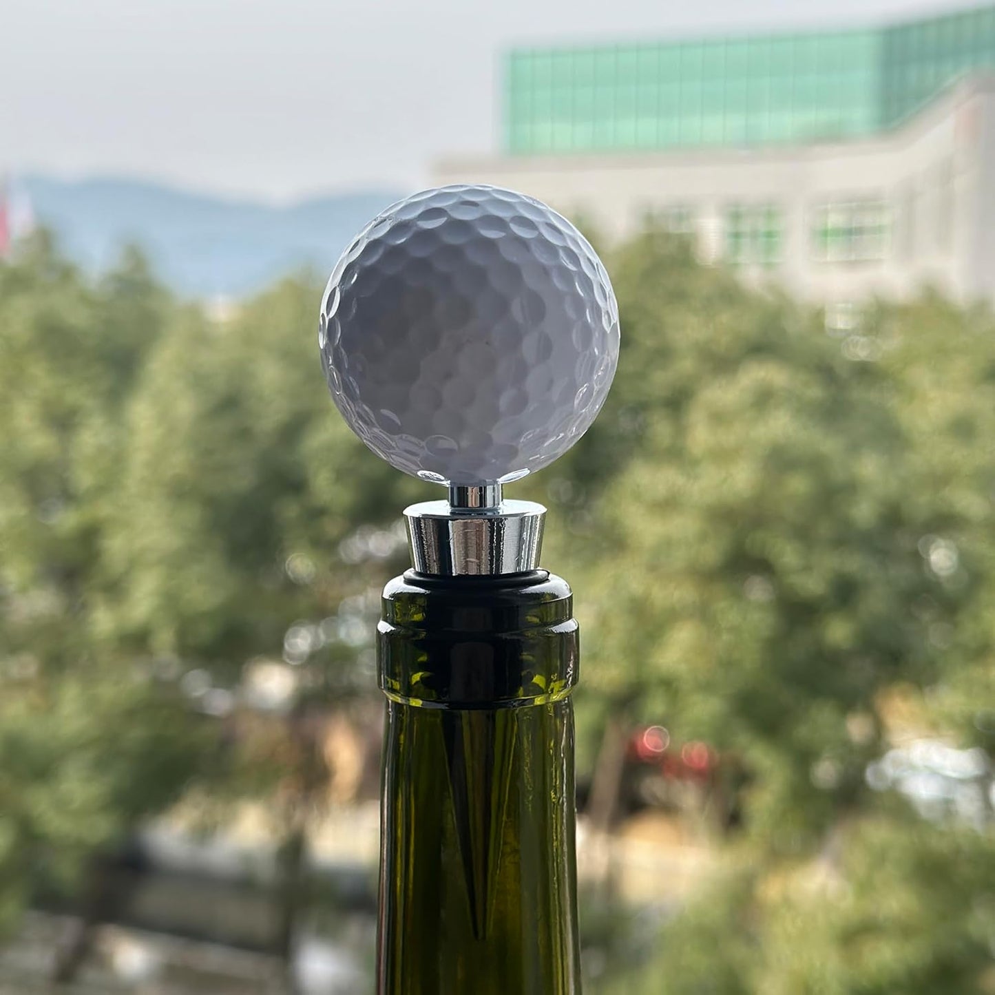 Golf Ball Wine Stopper, Funny Golf Club Beverage Bottle Stoppers, Golf Home Wine Top Decor, Golf Barware, Gift for Wine Lover & Golf Lover