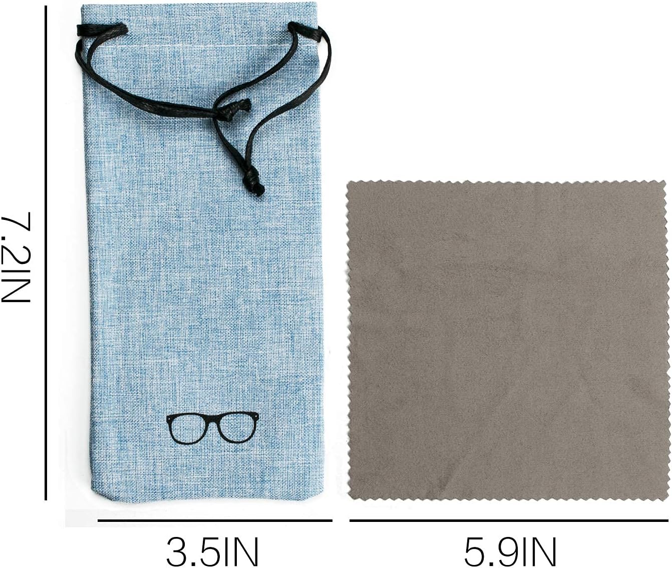 Vemiss Hard Shell Eyeglasses Cases, Linen Fabrics Protector Sunglasses Case, Large Glasses Case