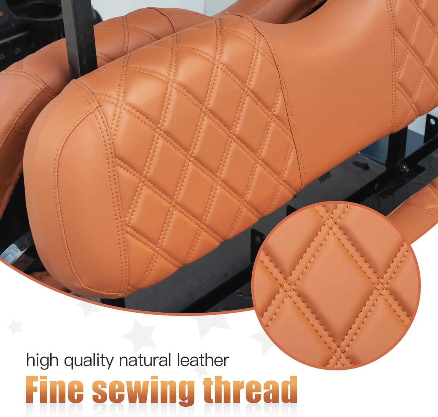 NOKINS Golf Cart Seat Covers Fit Club Car Precedent/DS/EZGO RXV/TXT/Yamaha Drive Aftermarket Standard Rear Seat Cushion, No Stapler, Multiple Colors&Breathable (All Brown)