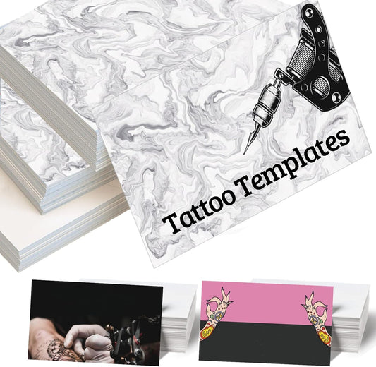 Custom Business Cards 100PCS Double-sided Printing Business Cards Customize with Your Logo Personalized 3.5"x 2" Cards for Business - Tattoo