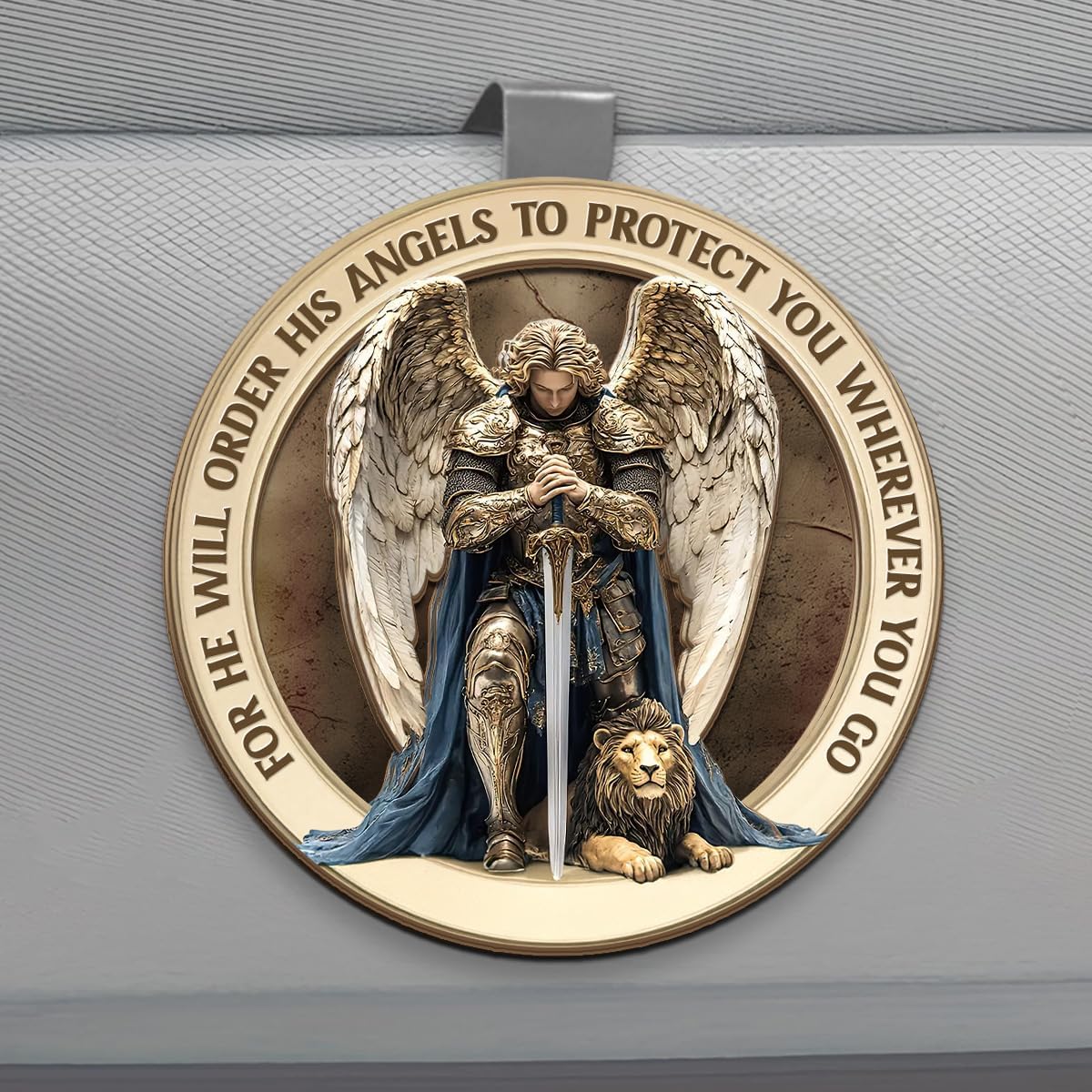 Jesuspirit Personalized Car Visor Clip – Guardian Angel Visor Clip, Our Lady of Guadalupe, Christian Car Accessories, New Driver & Religious Gifts (Protect You Wherever You Go)