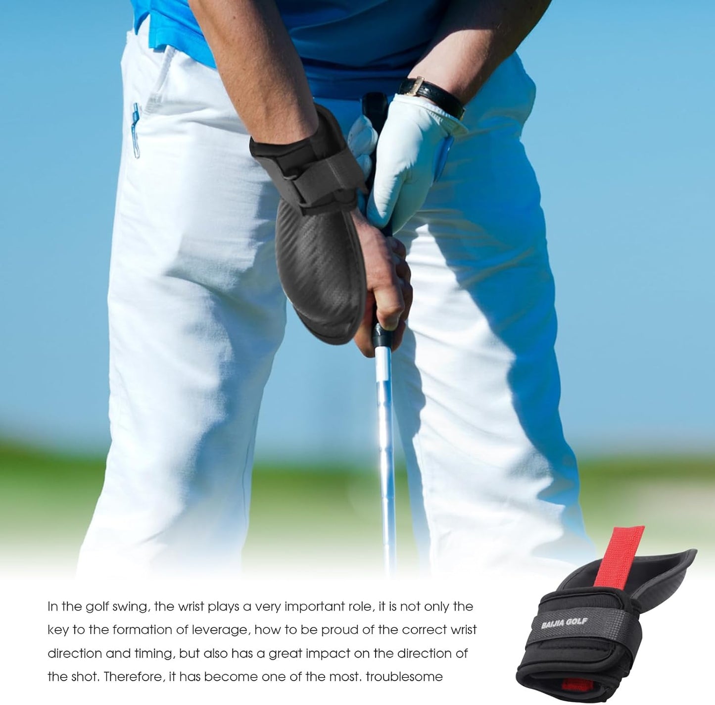 Golf Wrist Training Aid, Golf Wrist Trainer, Swing Training Aid, Wrist Golf Training Equipment, Swing Trainer, Chipping Wristband for Club Golf Beginners Better Impact Position