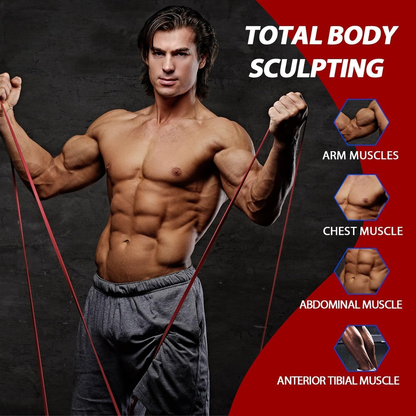 LEEKEY Resistance Band Set, Pull Up Assist Bands - Stretch Resistance Band Exercise Bands - Mobility Band Powerlifting Bands for Men and Woman Resistance Training, Physical Therapy,Home Workouts